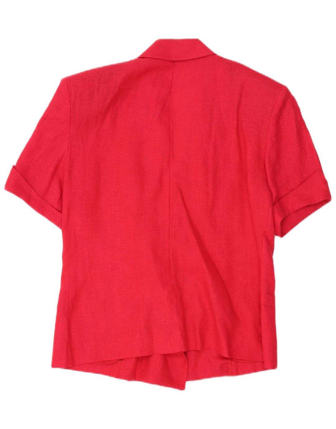 Giacca blazer doppiopetto a maniche corte da donna vintage IT 48 XL rossa