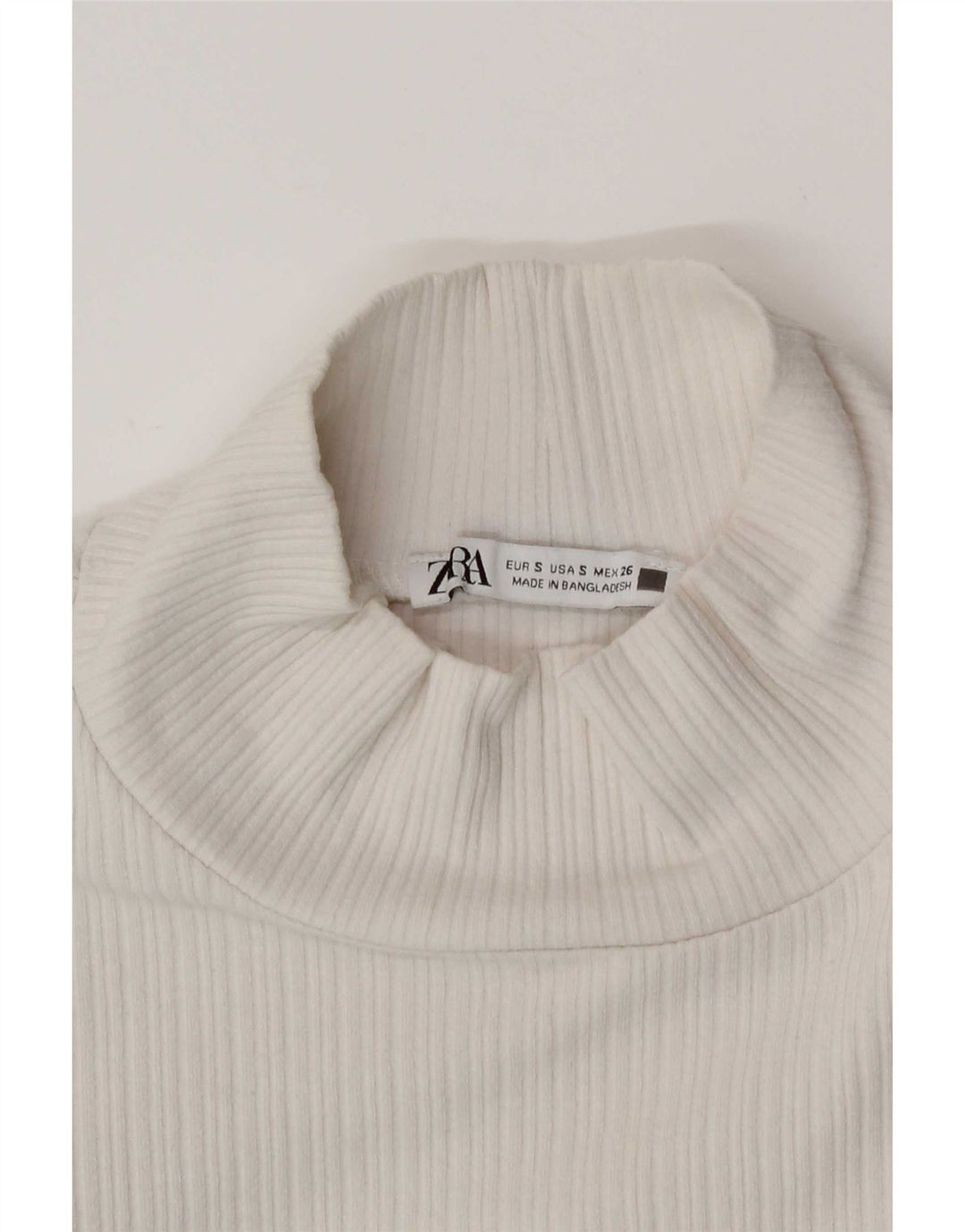 Top corto da donna Zara UK 8 piccolo bianco
