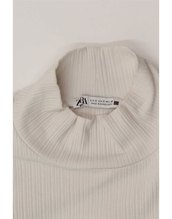 Top corto da donna Zara UK 8 piccolo bianco