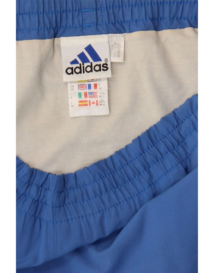 Pantaloncini sportivi da uomo Adidas in poliestere blu medio