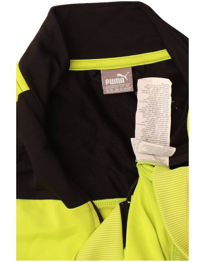 Giacca da tuta da ragazzo Puma 13-14 anni Poliestere color block giallo
