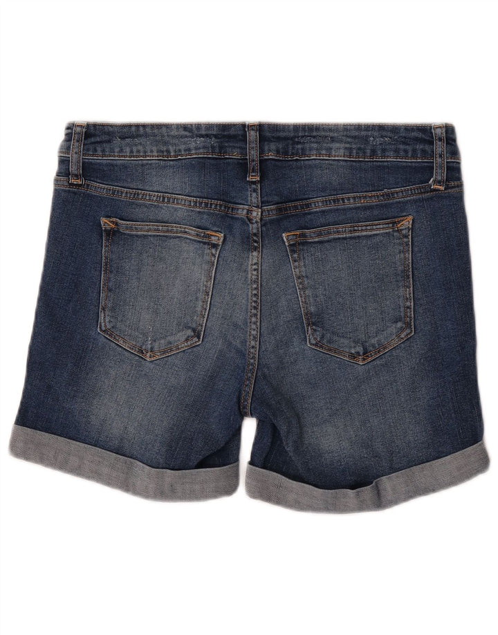 Pantaloncini di jeans da donna Gap UK 12 medi W32 cotone blu