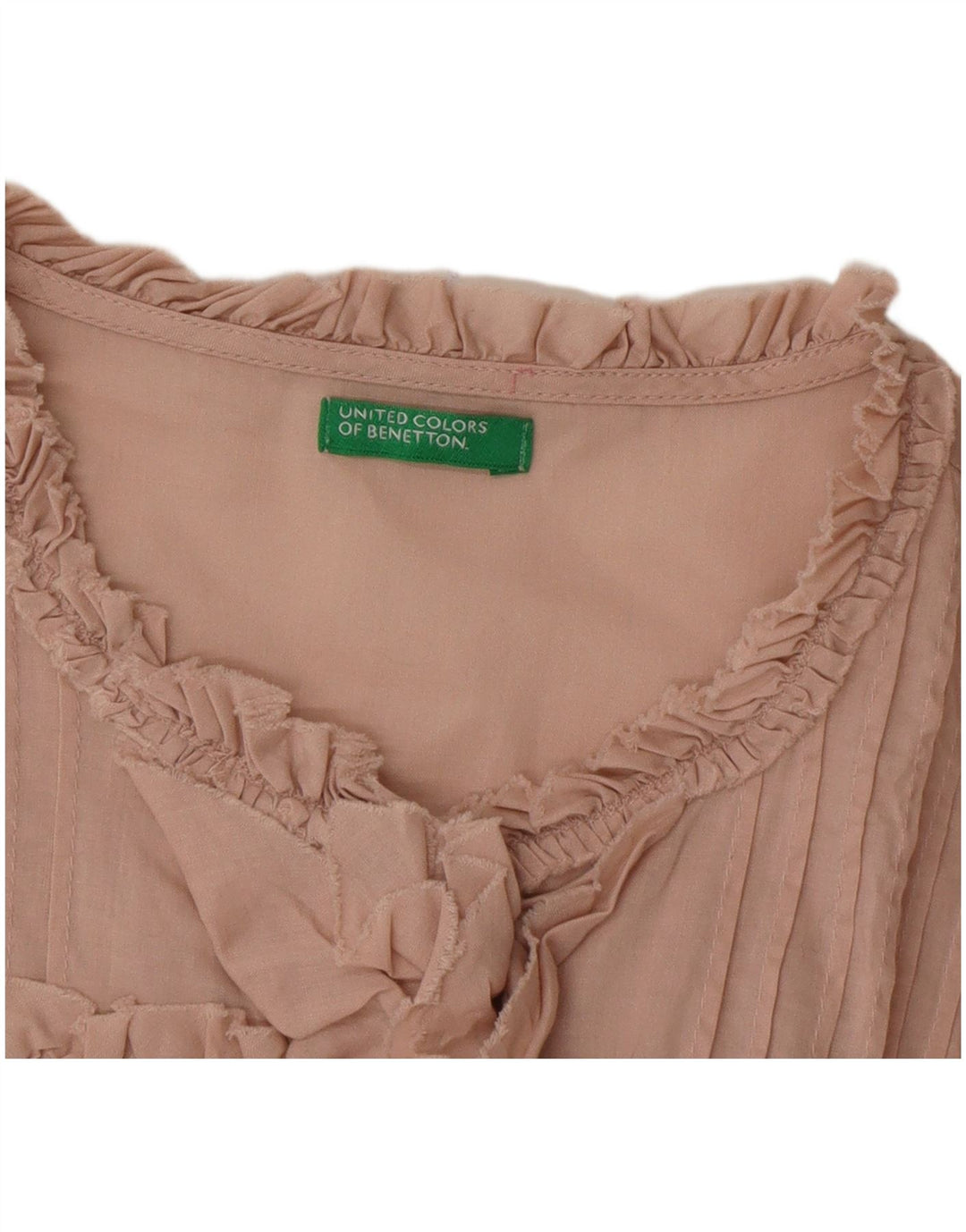 Camicetta da donna con volant sul davanti Benetton UK 14 Large Rosa