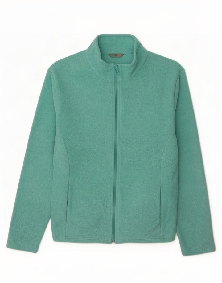 Giacca in pile da donna Marks & Spencer UK 16 Large Verde Poliestere