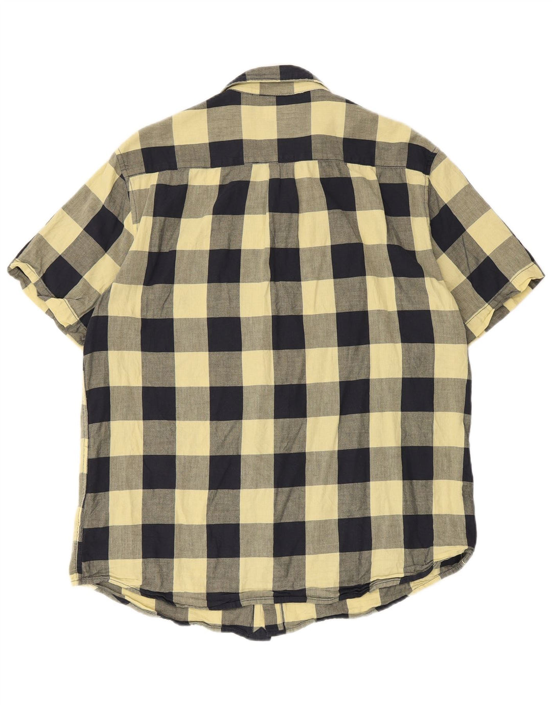 Camicia Wrangler da uomo a maniche corte, vestibilità regolare, grande, in cotone a quadretti gialli