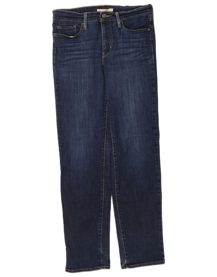 Jeans dritti modellanti da donna 314 Levi's W29 L32 cotone blu navy