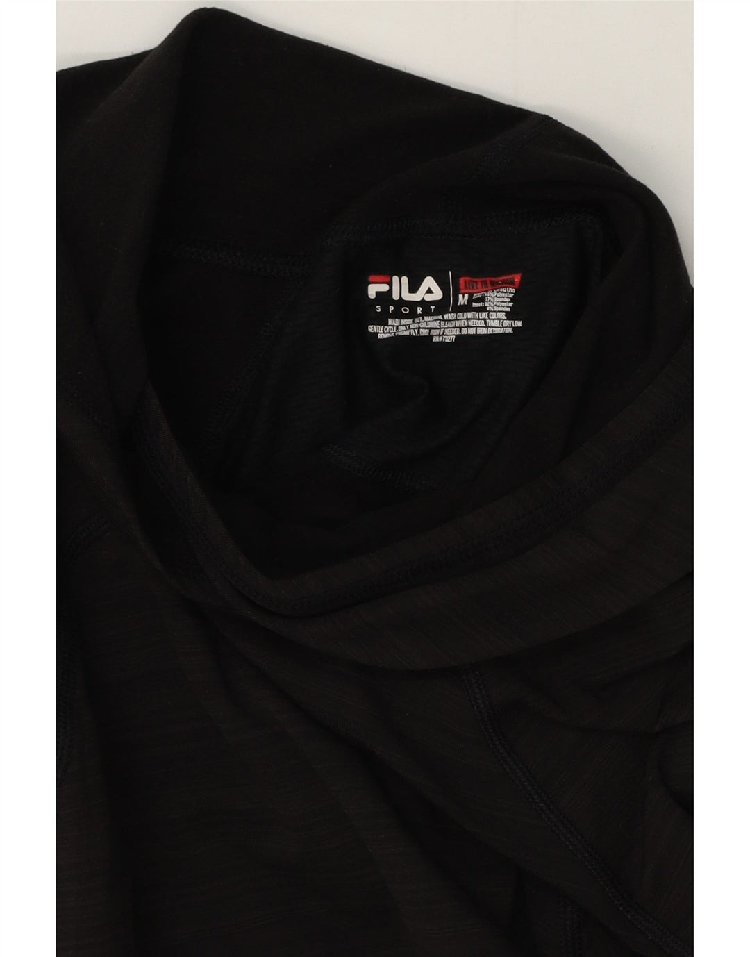 Fila da donna con cappuccio a maniche lunghe UK 12 medio poliestere gessato nero
