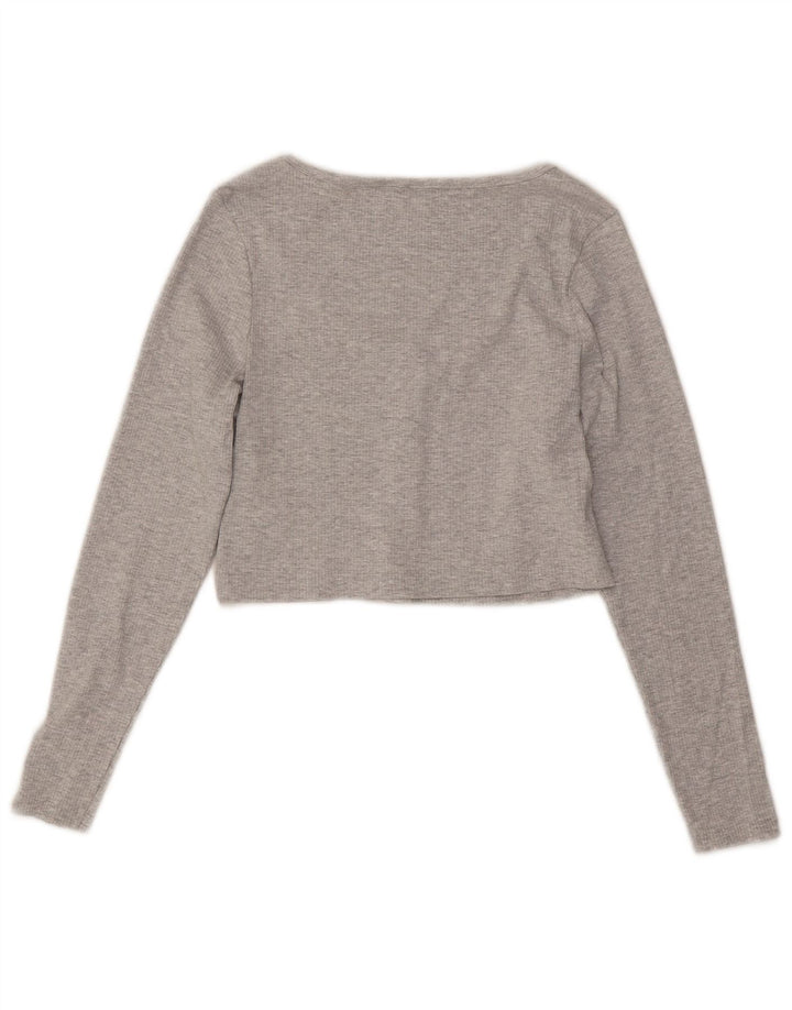 Top corto a maniche lunghe da donna Puma UK 18 XL Grigio