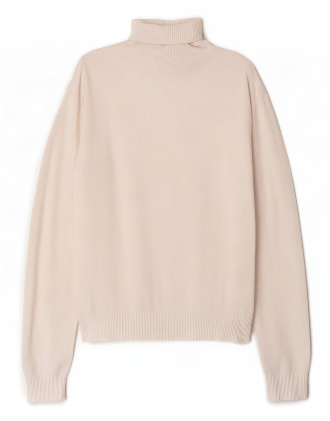 Maglione maglione a collo alto da donna Zara UK 14 grande rayon bianco