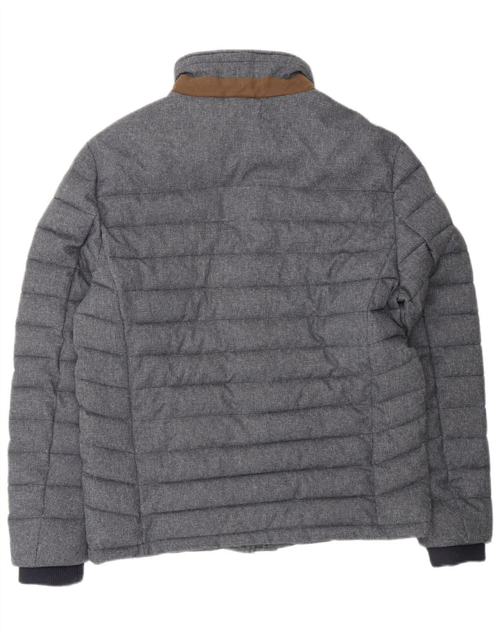 PAUL COSTELLOE Giacca imbottita da uomo UK 40 Large Poliestere blu navy