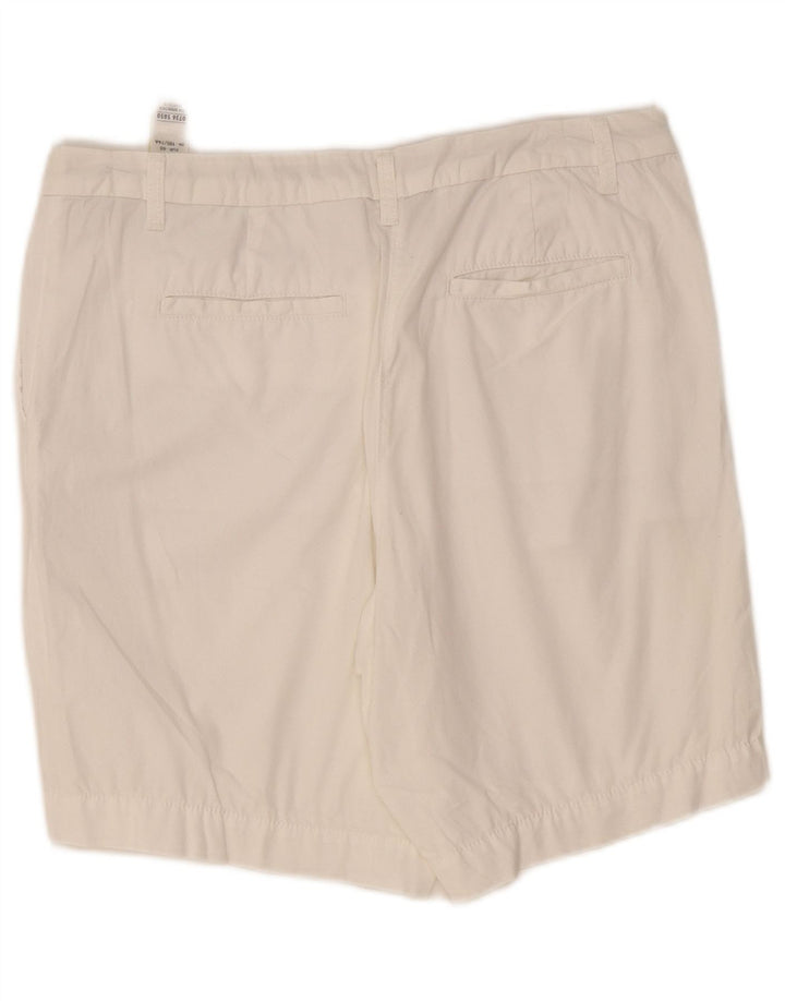 Pantaloncini chino da donna Marks & Spencer UK 12 medi W34 cotone bianco