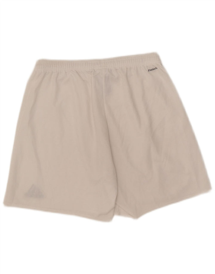 Pantaloncini sportivi Adidas Aeroready da uomo in poliestere bianco medio