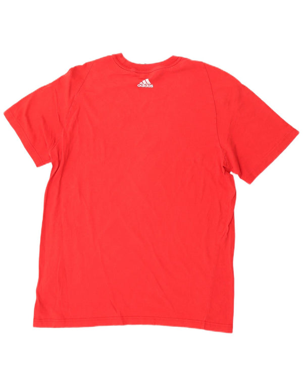 Adidas Mens Graphic T-Shirt Top Large Red Cotton