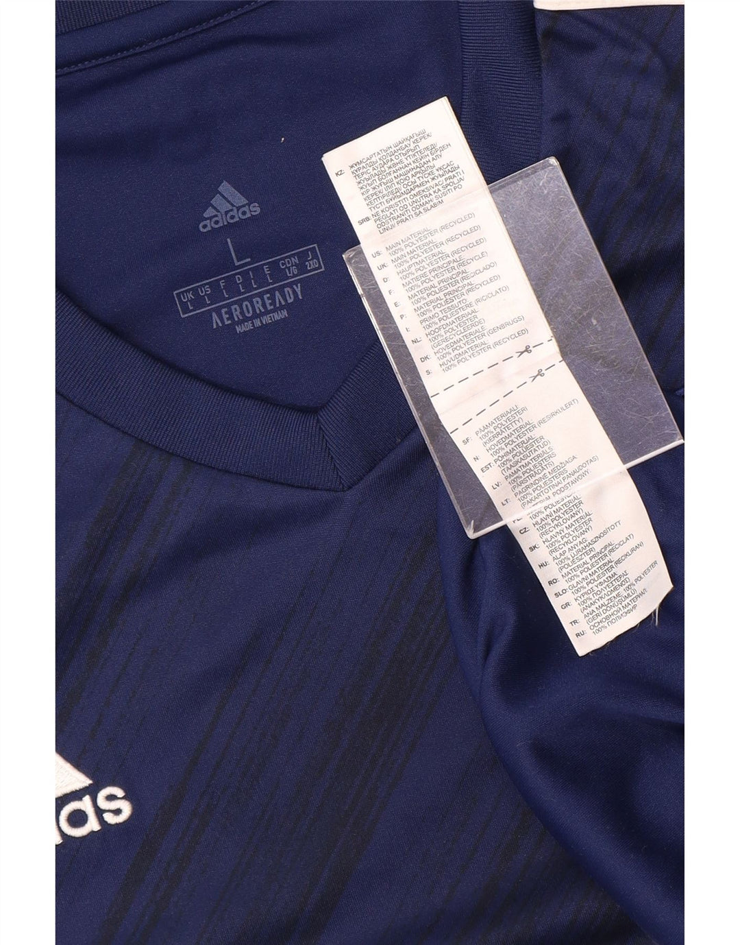 T-shirt Adidas Aeroready da uomo, grande, in poliestere blu navy