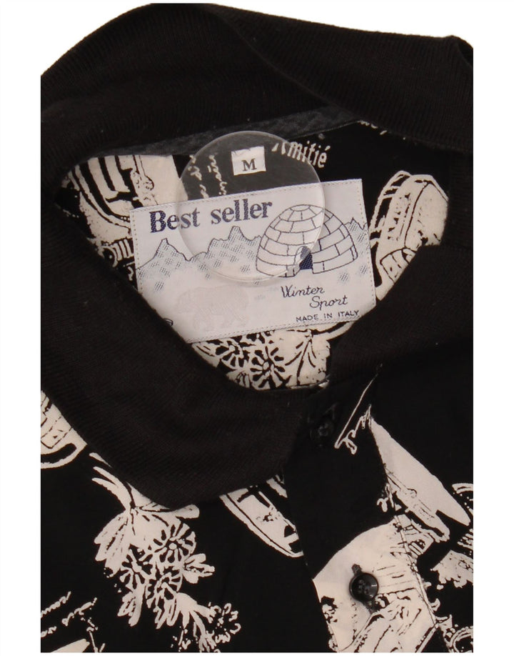 Camicia pullover grafica da uomo VINTAGE nera media