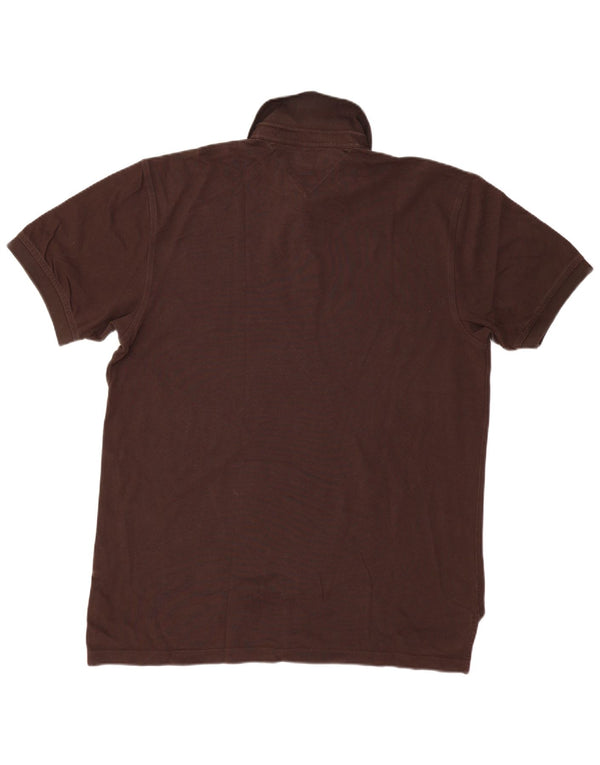 Polo da uomo Tommy Hilfiger XL in cotone marrone