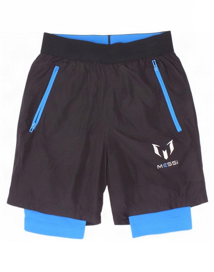 Pantaloncini sportivi Adidas da ragazzo MESSI 9-10 anni in poliestere nero