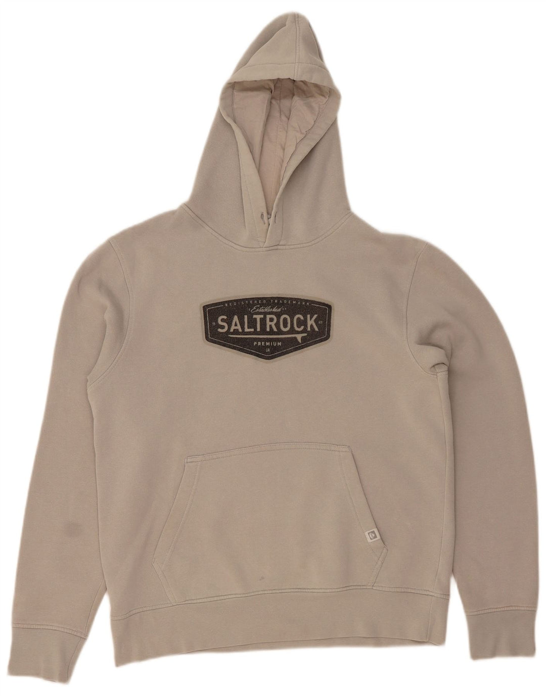 Maglione con cappuccio grafico da uomo SALTROCK grigio medio