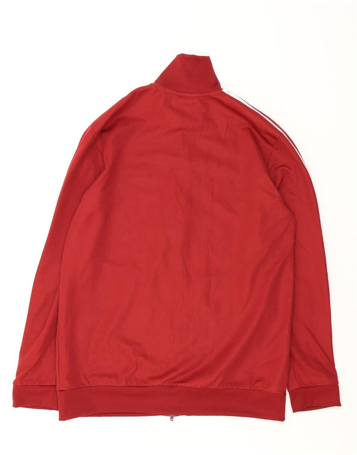 Giacca da ginnastica da uomo Adidas grande in poliestere bordeaux