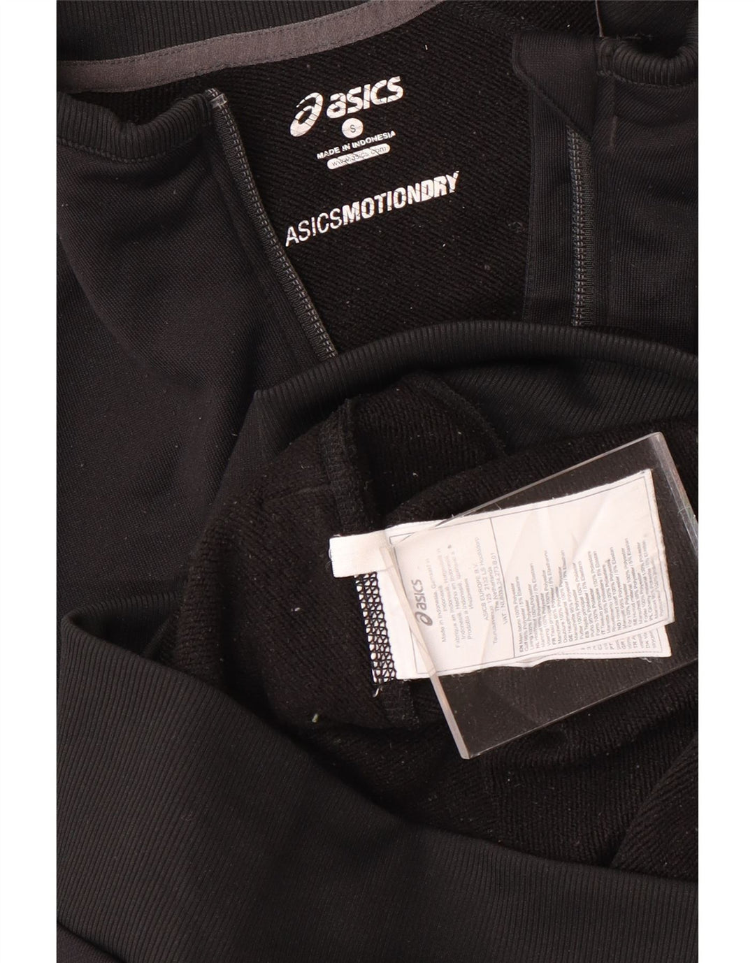 Giacca da ginnastica da uomo Asics piccola nera in poliestere