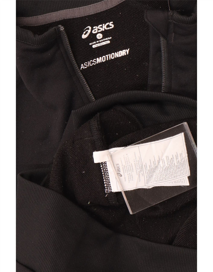 Giacca da ginnastica da uomo Asics piccola nera in poliestere