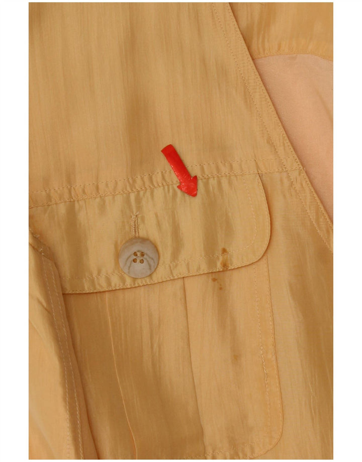 Top Cardigan Smanicato Donna Krizia IT 40 Small Giallo Seta