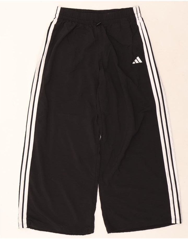 Pantaloni da tuta da donna Adidas a gamba larga UK 12/14 poliestere nero medio