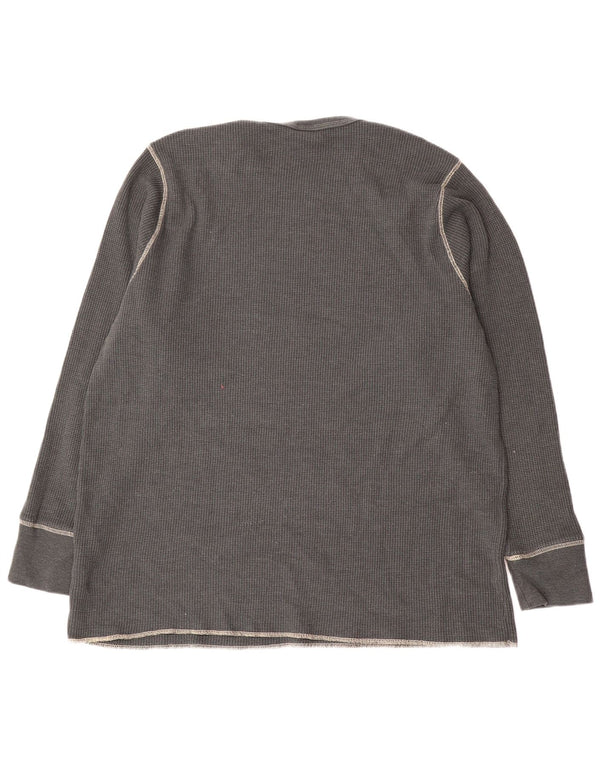 Top Nike da uomo a maniche lunghe 3XL in cotone grigio