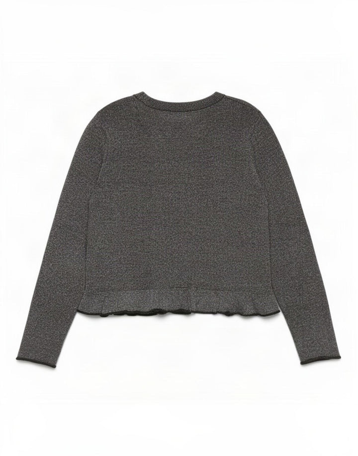 Top Zara da donna a maniche lunghe UK 16 grande grigio