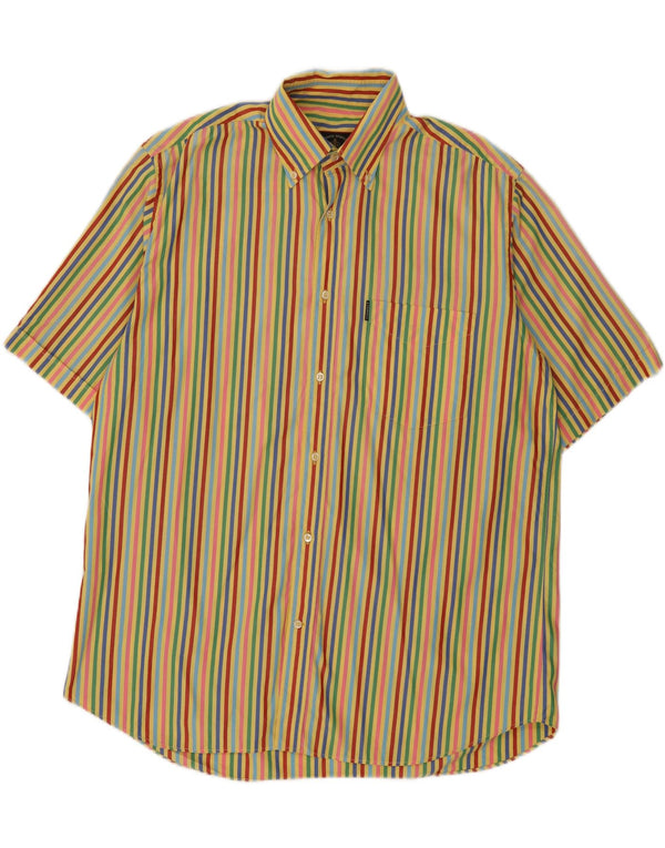 Camicia da uomo a maniche corte Amerigo Vespucci XL a righe multicolore