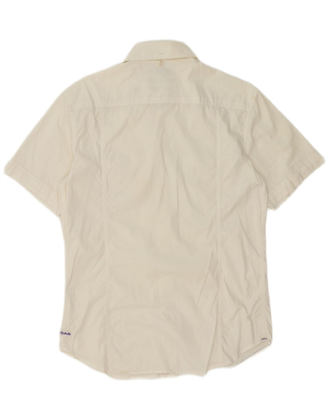 Camicia a maniche corte da uomo Gas in cotone bianco medio