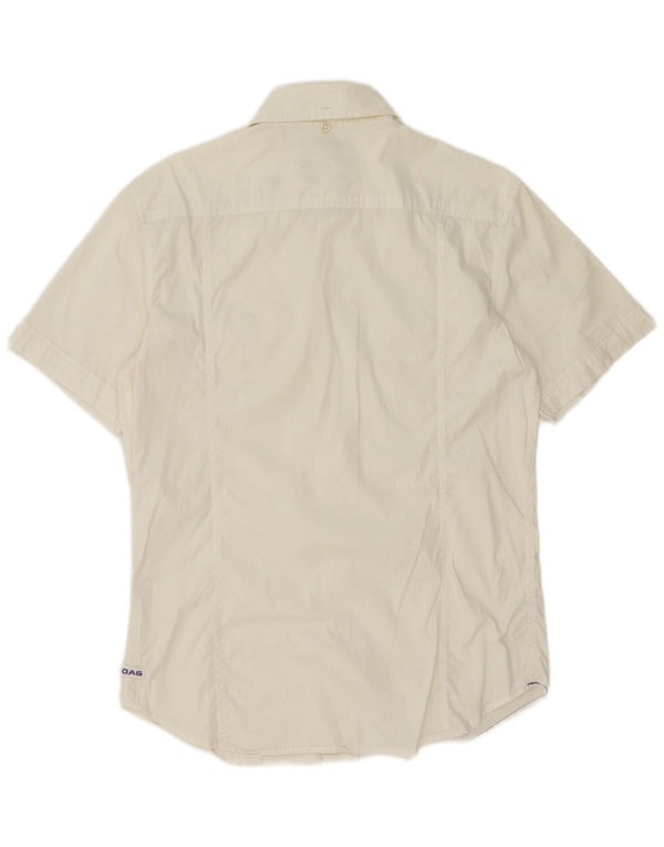 Camicia a maniche corte da uomo Gas in cotone bianco medio