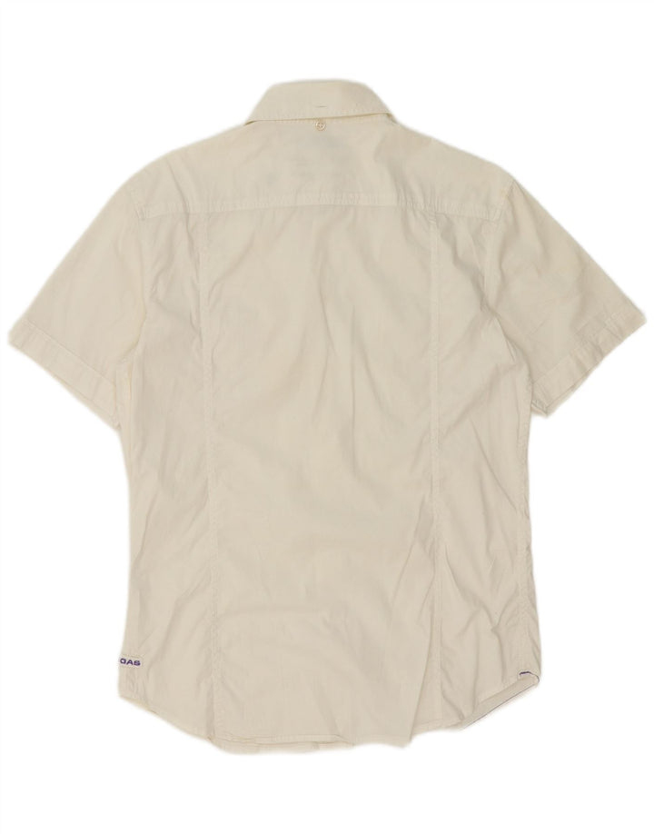Camicia a maniche corte da uomo Gas in cotone bianco medio