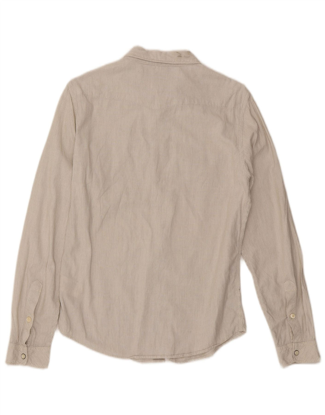 Camicia in flanella da uomo Lee piccola in cotone gessato beige