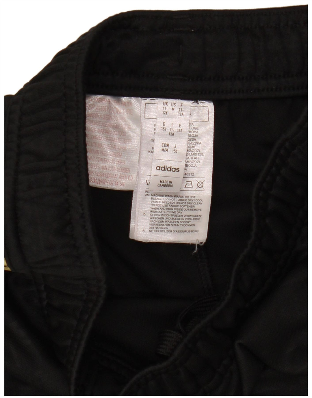 Pantaloncini sportivi Adidas da ragazzo 11-12 anni in poliestere nero