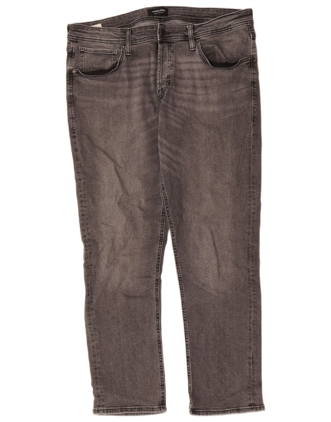 Jeans slim da uomo Jack & Jones W38 L32 cotone grigio