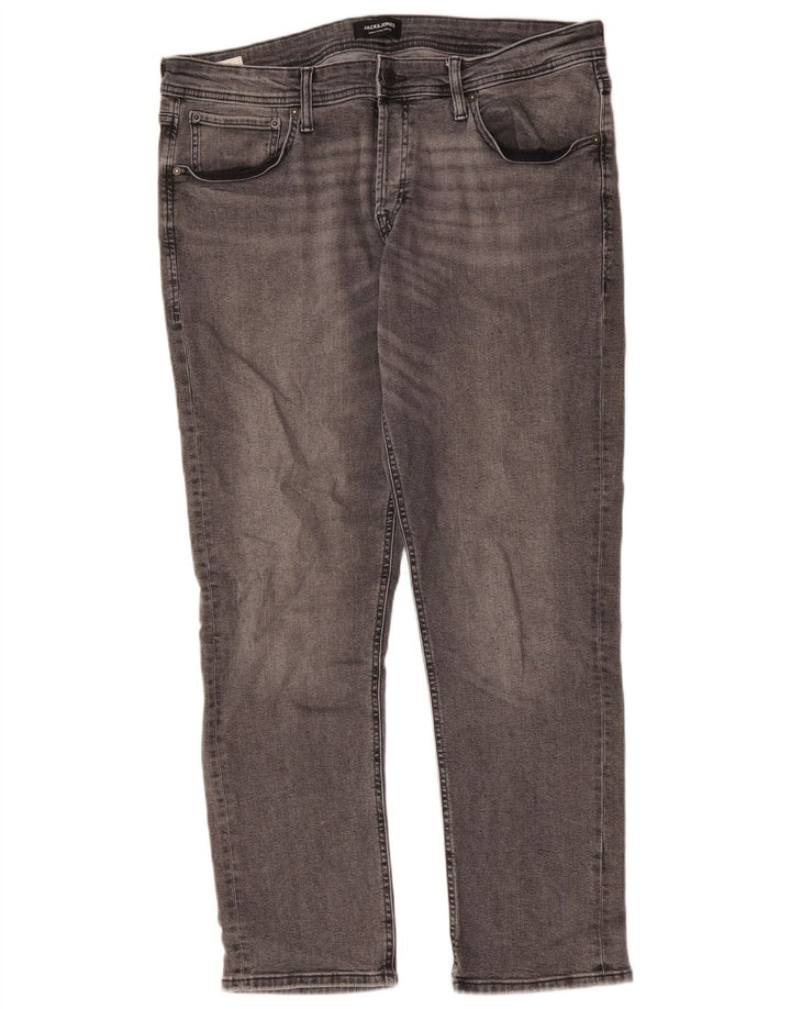 Jeans slim da uomo Jack & Jones W38 L32 cotone grigio