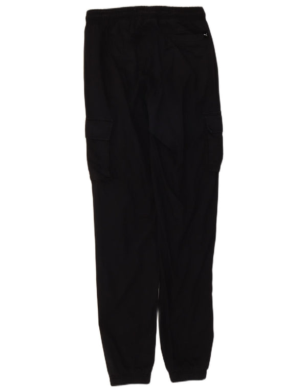 Pantaloni cargo da uomo Puma Graphic Joggers piccoli W27 L31 cotone nero