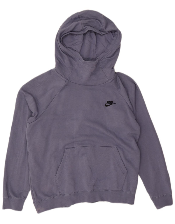 Felpa con cappuccio oversize da donna NIKE UK 16 Large in cotone blu navy