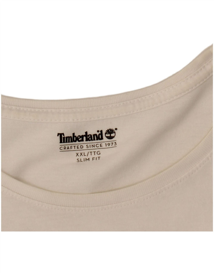 Maglietta Timberland da uomo slim fit 2XL bianca