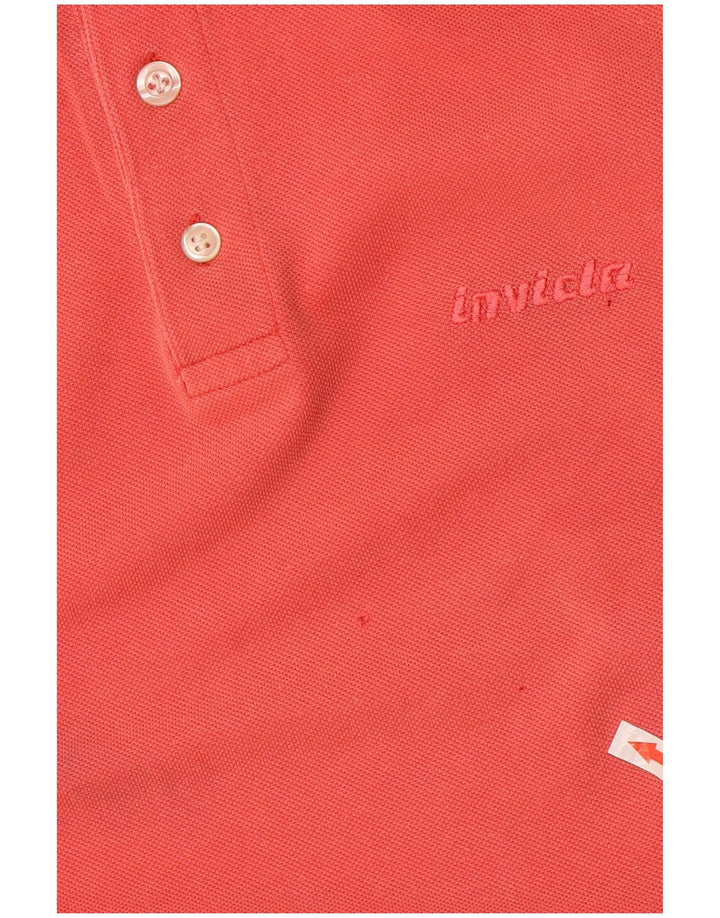 Polo da uomo a maniche lunghe Invicta Large in cotone rosso