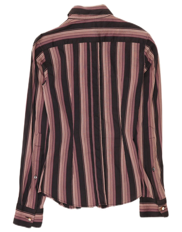 DOLCE & GABBANA Camicia Donna IT 40 Small Cotone Rigato Viola