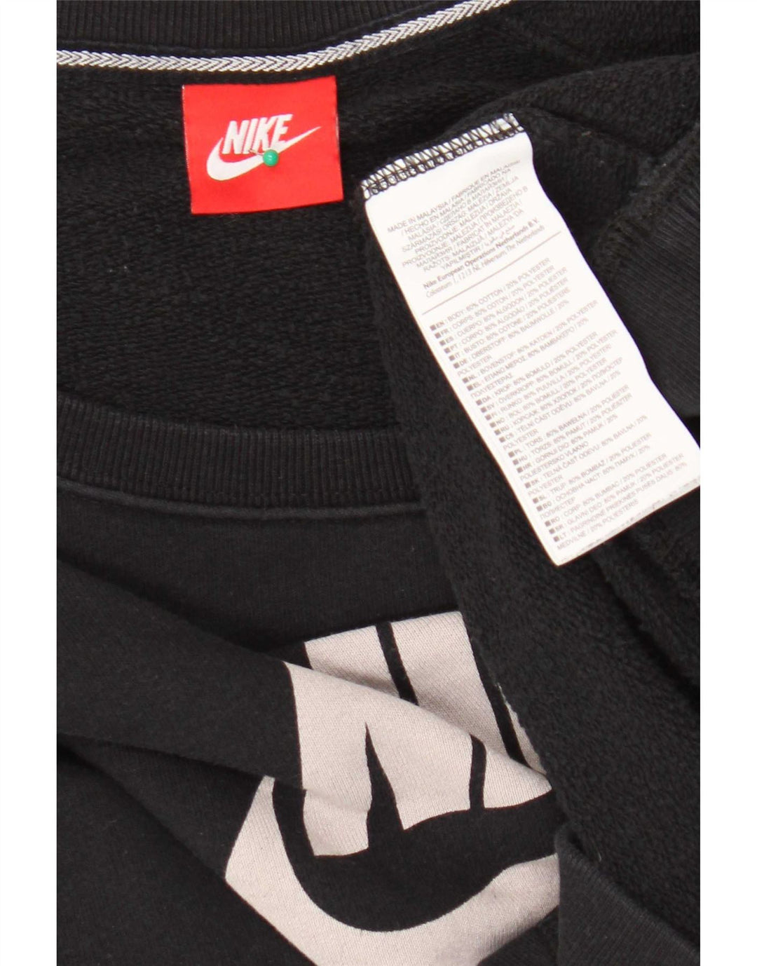 Felpa grafica da uomo Nike Felpa XL in cotone nero