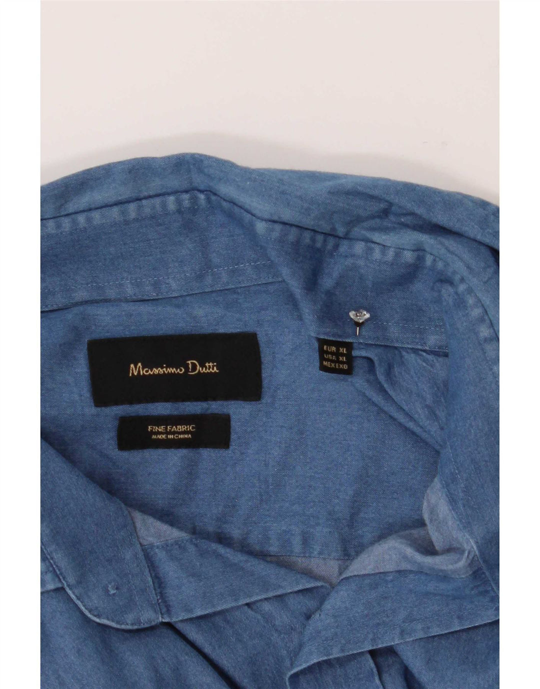 Camicia di jeans da uomo Massimo Dutti XL blu navy
