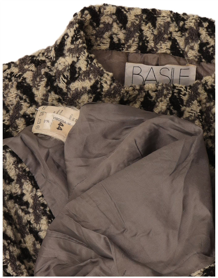 Giacca blazer a 4 bottoni da donna Basile IT 44 Viscosa geometrica grigio medio