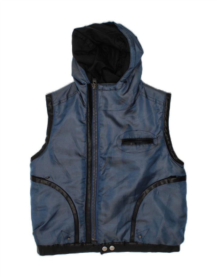 GIANFRANCO FERRE Boys Hooded Gilet 4-5 Years Blue Vintage Gianfranco Ferre and Second-Hand Gianfranco Ferre from Messina Hembry 