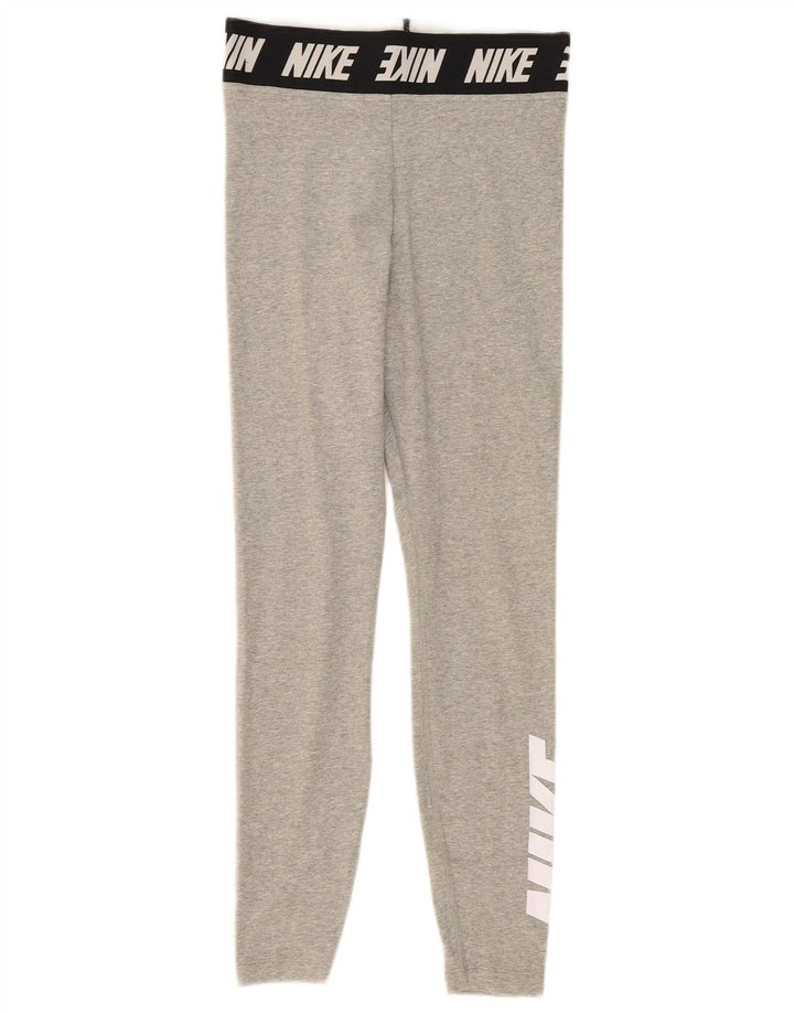 Leggings grafici da donna Nike UK 8 Small in cotone color block grigio