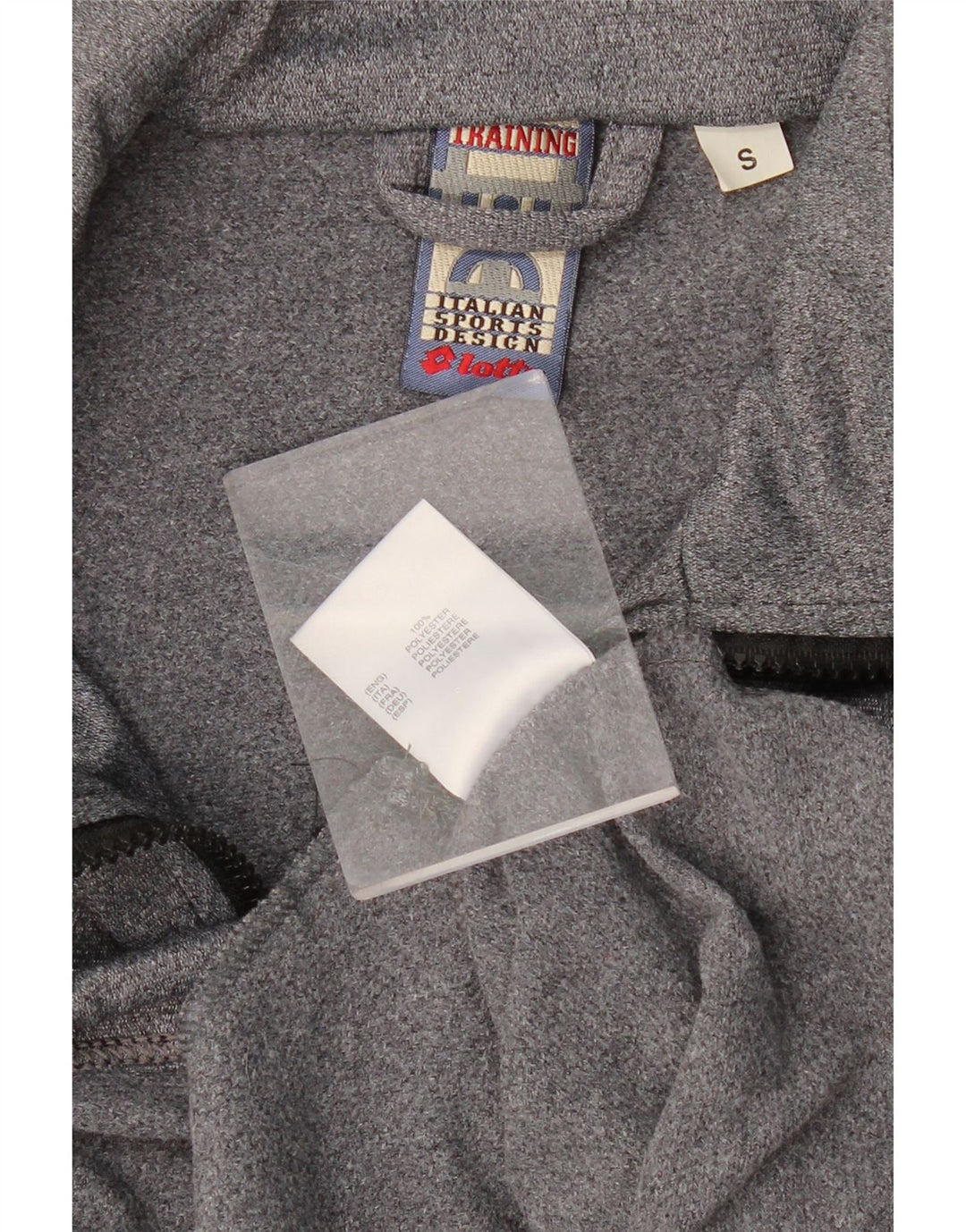 Giacca da ginnastica grafica da uomo LOTTO piccola in poliestere chiazzato grigio