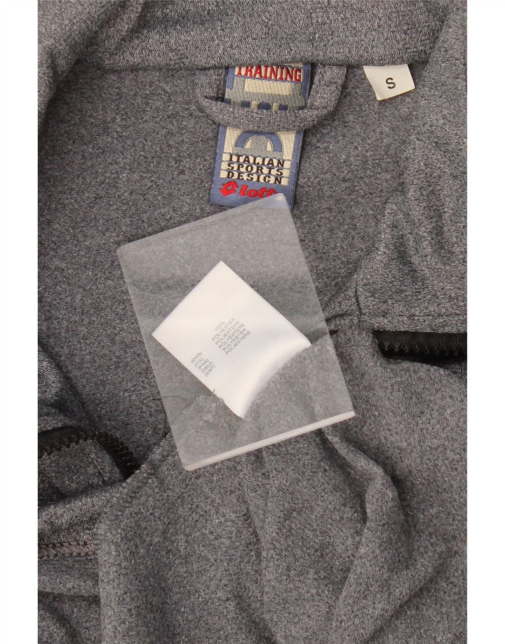 Giacca da ginnastica grafica da uomo LOTTO piccola in poliestere chiazzato grigio