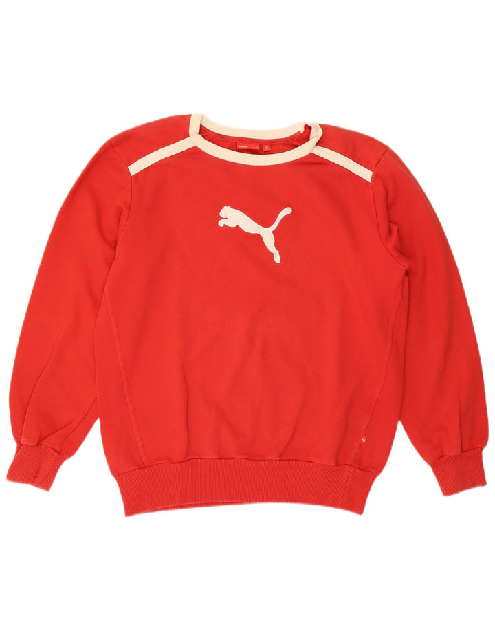 Felpa grafica da uomo Puma Maglione piccolo rosso color block